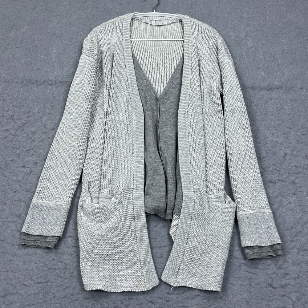 Lululemon Vestigan Women's 6 Gray‎ Cashmere Boolux Sweater Cardigan Vest W4E32S